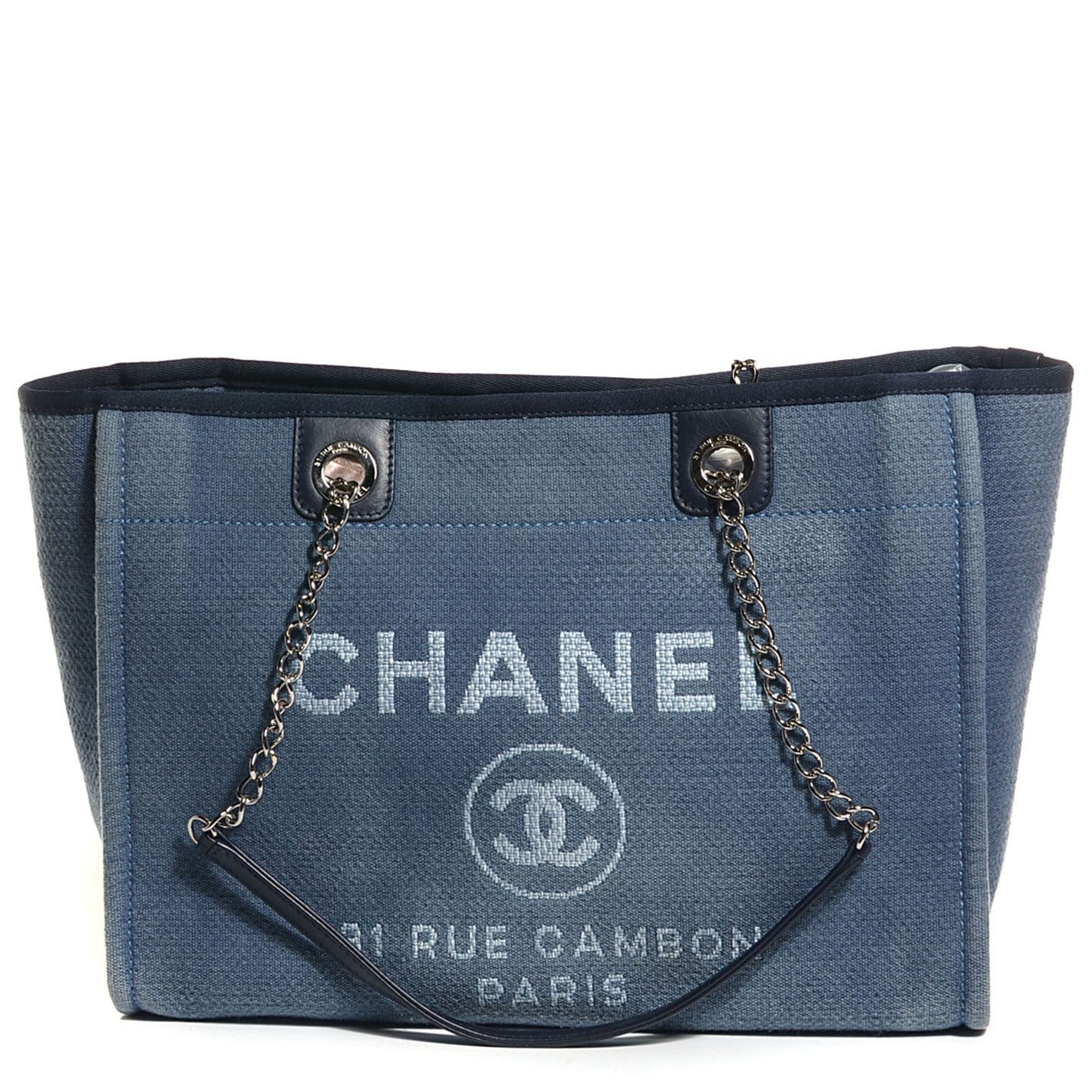 Canvas Deauville Small Tote Denim Blue