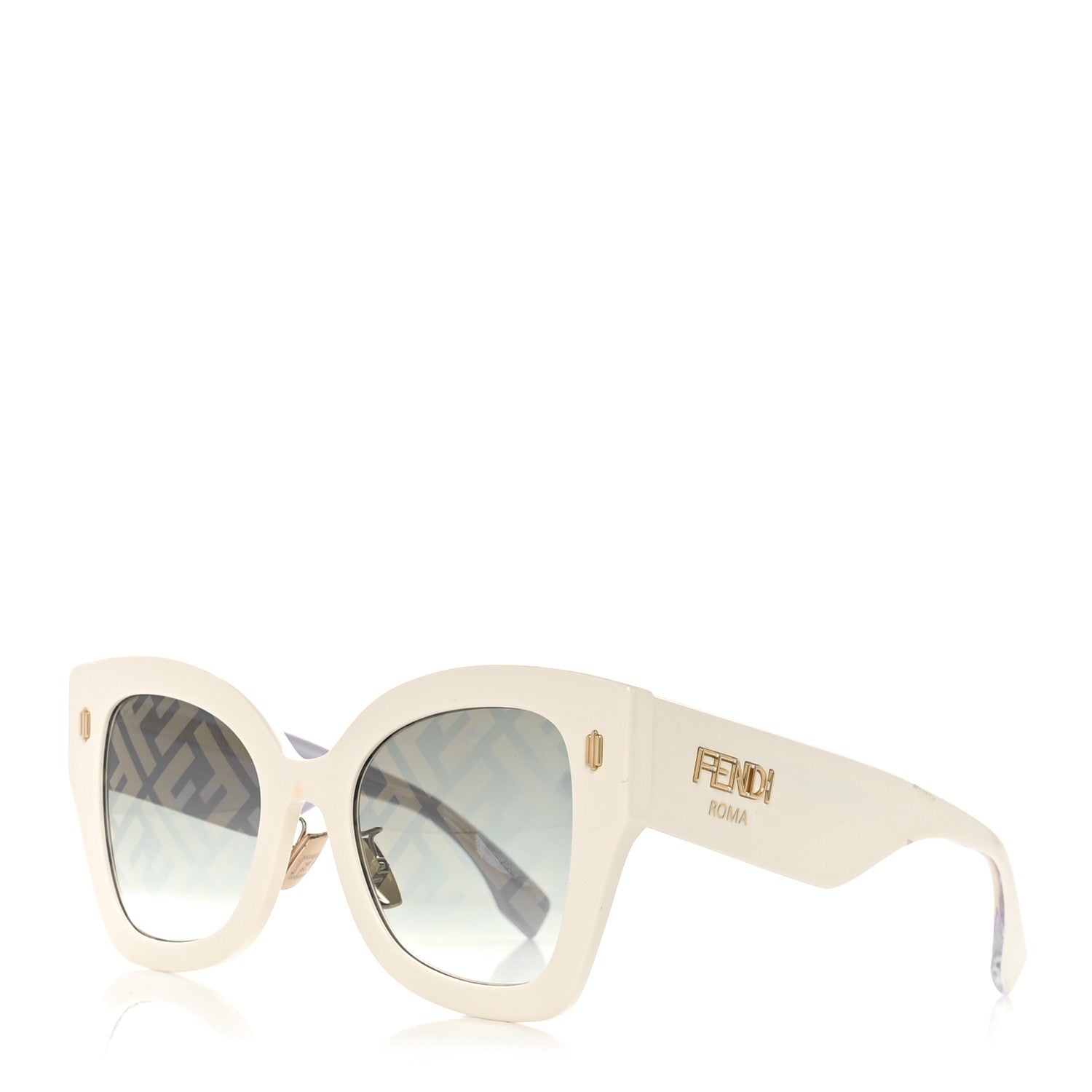 Fendi Acetate FF Sunglasses FF 0434/G/S White Gold 1 of 8