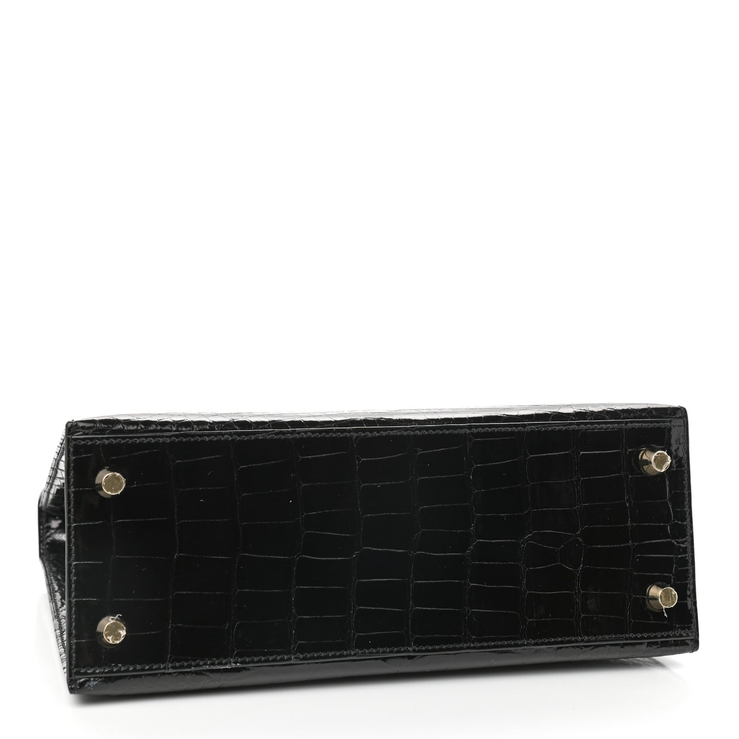 Shiny Alligator Kelly Sellier 25 Black