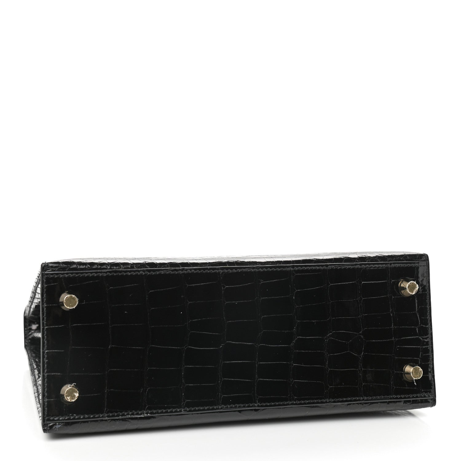 Hermes Shiny Alligator Kelly Sellier 25 Black 3 of 9