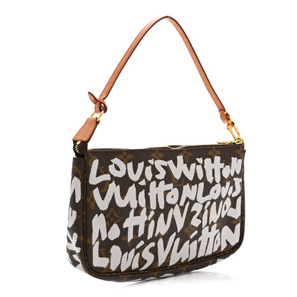 Louis Vuitton Monogram Graffiti Pochette Accessories Silver 3 of 10
