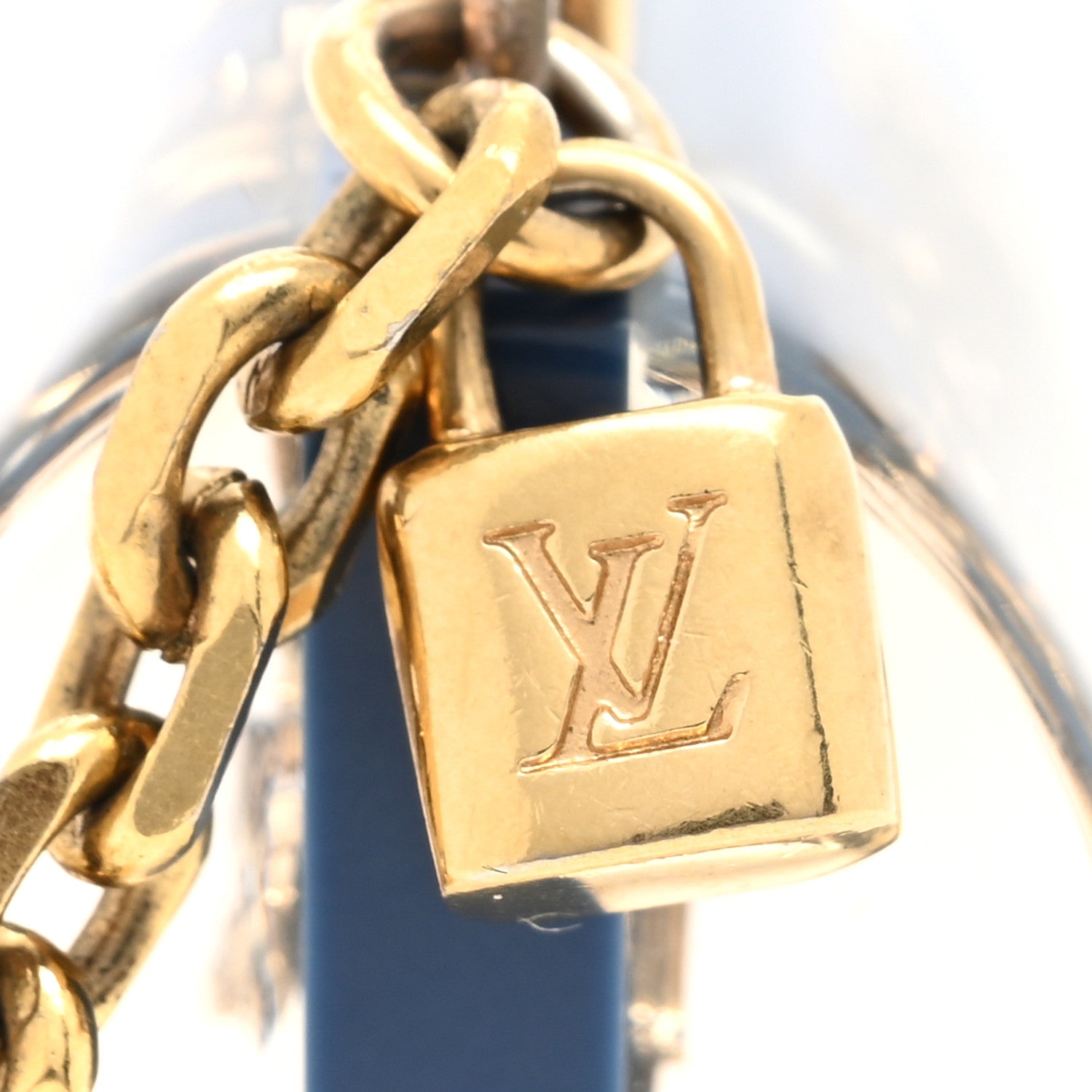 Louis Vuitton Resin Inclusion Speedy Bag Charm Key Chain Blue 3 of 3