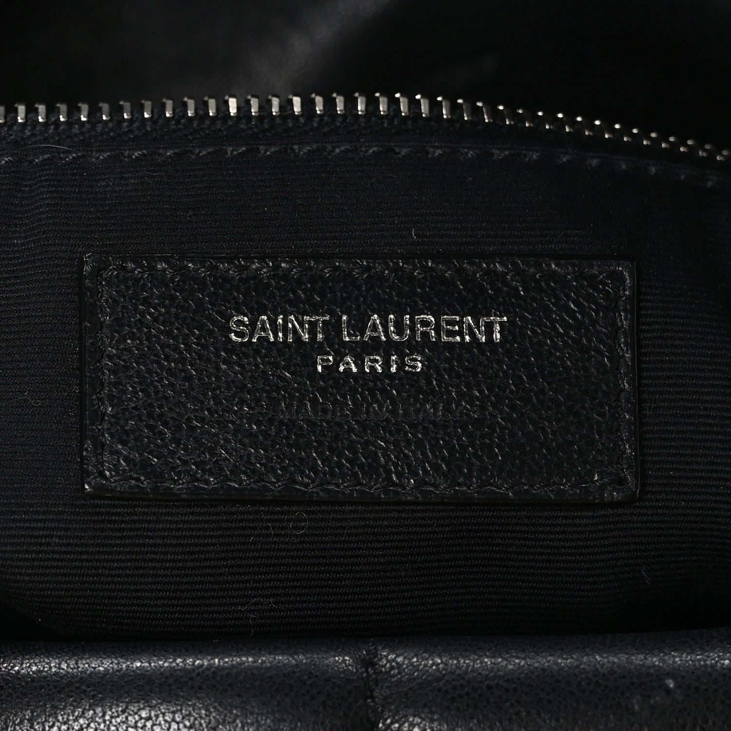 Saint Laurent Lambskin Quilted Medium Loulou Puffer Monogram Chain Satchel Black 6 of 9
