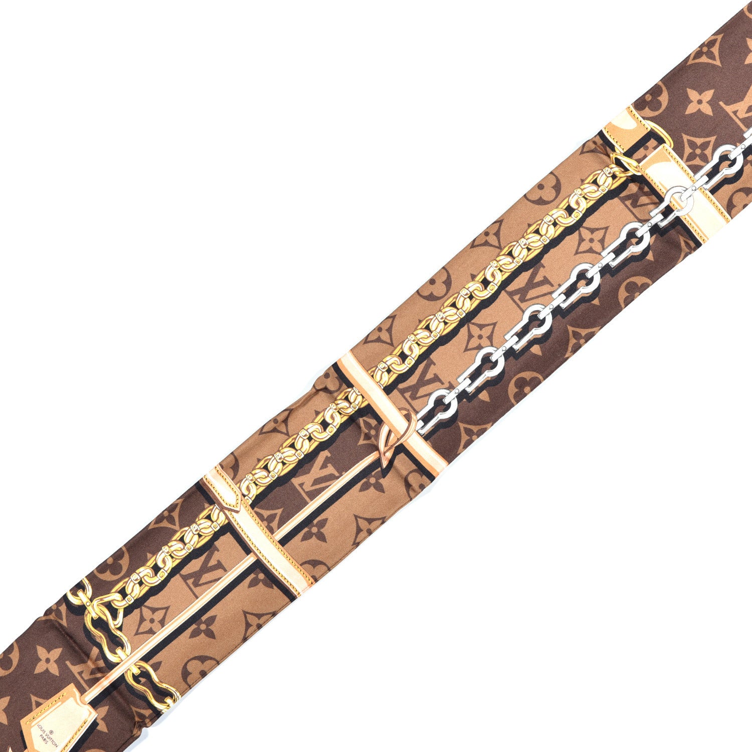 Louis Vuitton Silk Monogram Confidential Bandeau Brown 2 of 4