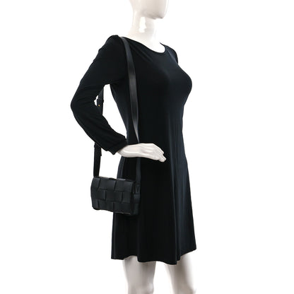 Bottega Veneta Lambskin Maxi Intreccio Small Cassette Crossbody Bag Black 2 of 9