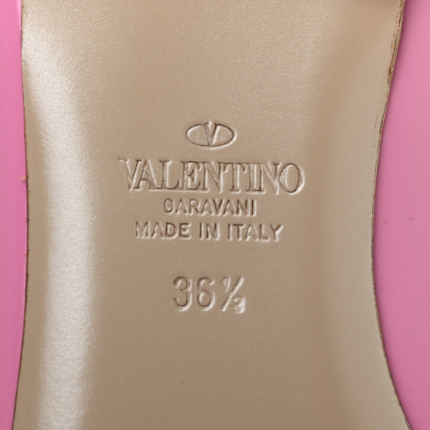 Valentino Garavani Patent Nappa Rockstud Ballerina Flats 36.5 Dawn Pink Poudre 5 of 6