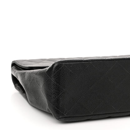Chanel Caviar Quilted Jumbo Single Flap Black 9 of 11