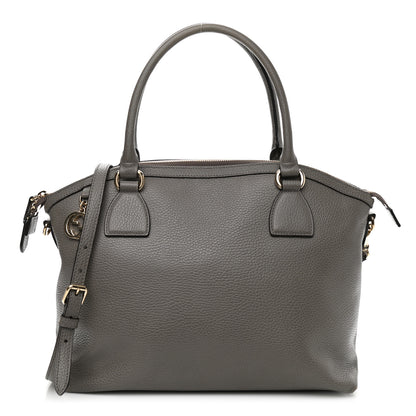 Gucci Dollar Calfskin GG Charm Dome Satchel Tote Loess 1 of 10