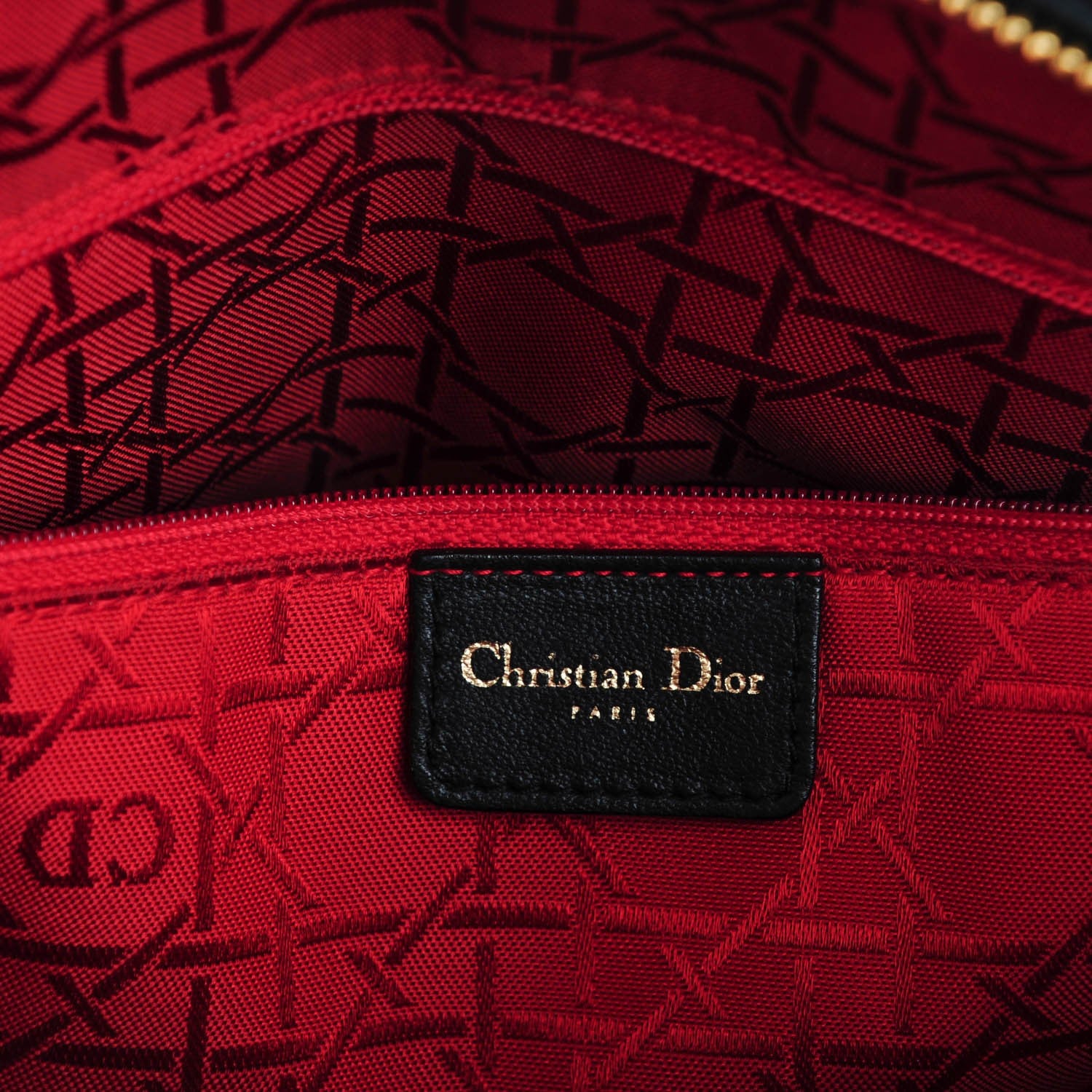 Christian Dior Lambskin Cannage Large Lady Dior Black 5 of 6