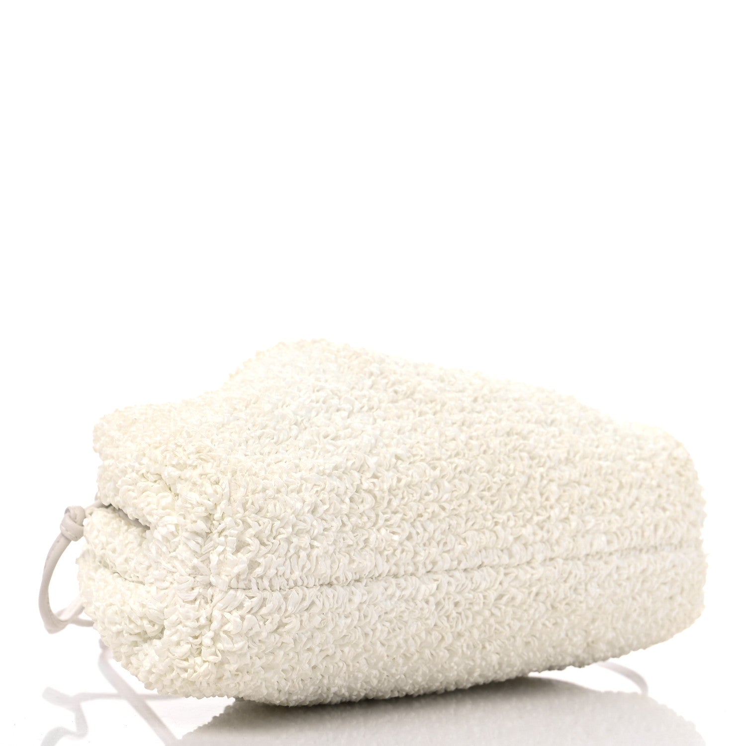 Bottega Veneta Bouclé Curly Raffia The Mini Pouch White Chalk 4 of 10
