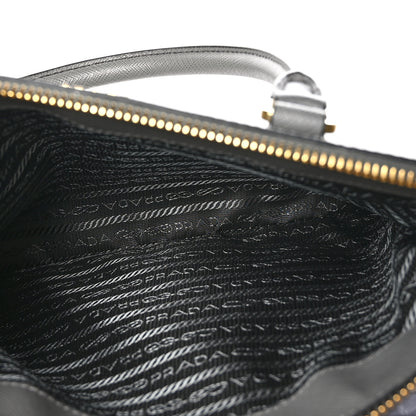 Prada Saffiano Ombre Small Galleria Double Zip Tote Gradient Slate Grey 7 of 11