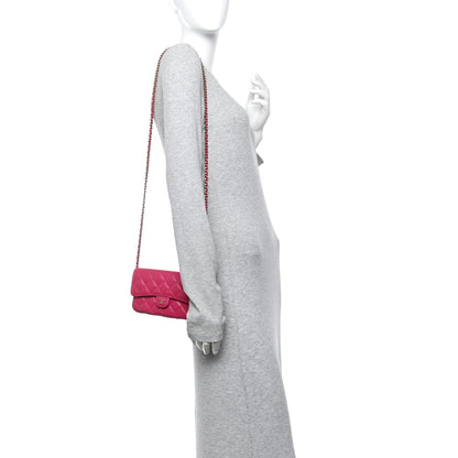 Chanel Caviar Quilted Flap Phone Holder With Chain Pink 2 of 11