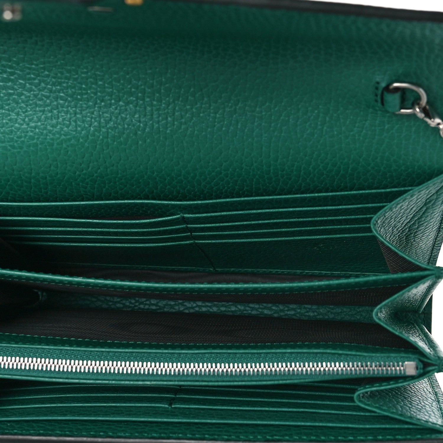 Gucci Calfskin Mini Dionysus Chain Wallet Emerald 5 of 9