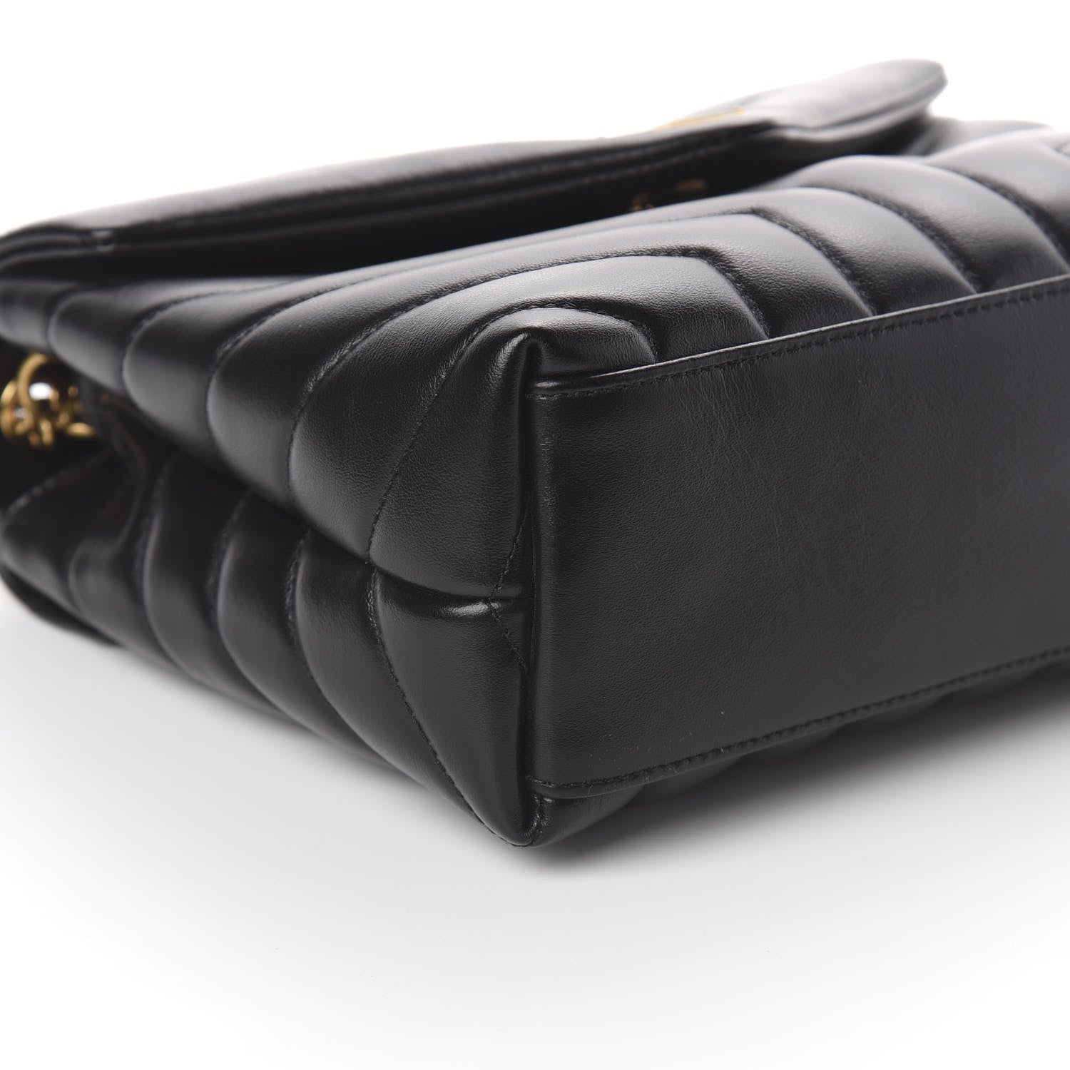 Saint Laurent Calfskin Y Quilted Monogram Small Loulou Chain Satchel Black 7 of 8