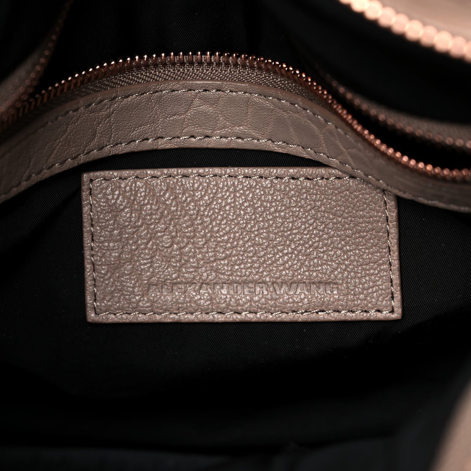 Alexander Wang Pebbled Lambskin Rocco Latte Rose Gold Hardware 6 of 12