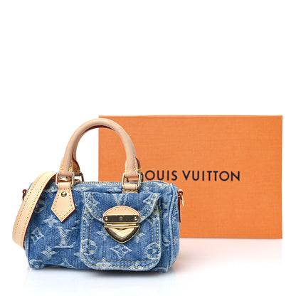 Louis Vuitton Monogram Denim Nano Speedy Blue 10 of 10