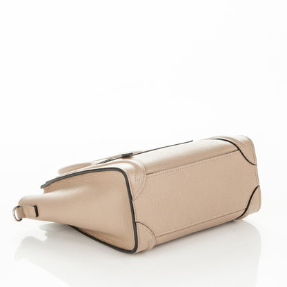 Celine Drummed Calfskin Nano Luggage Dune 4 of 6