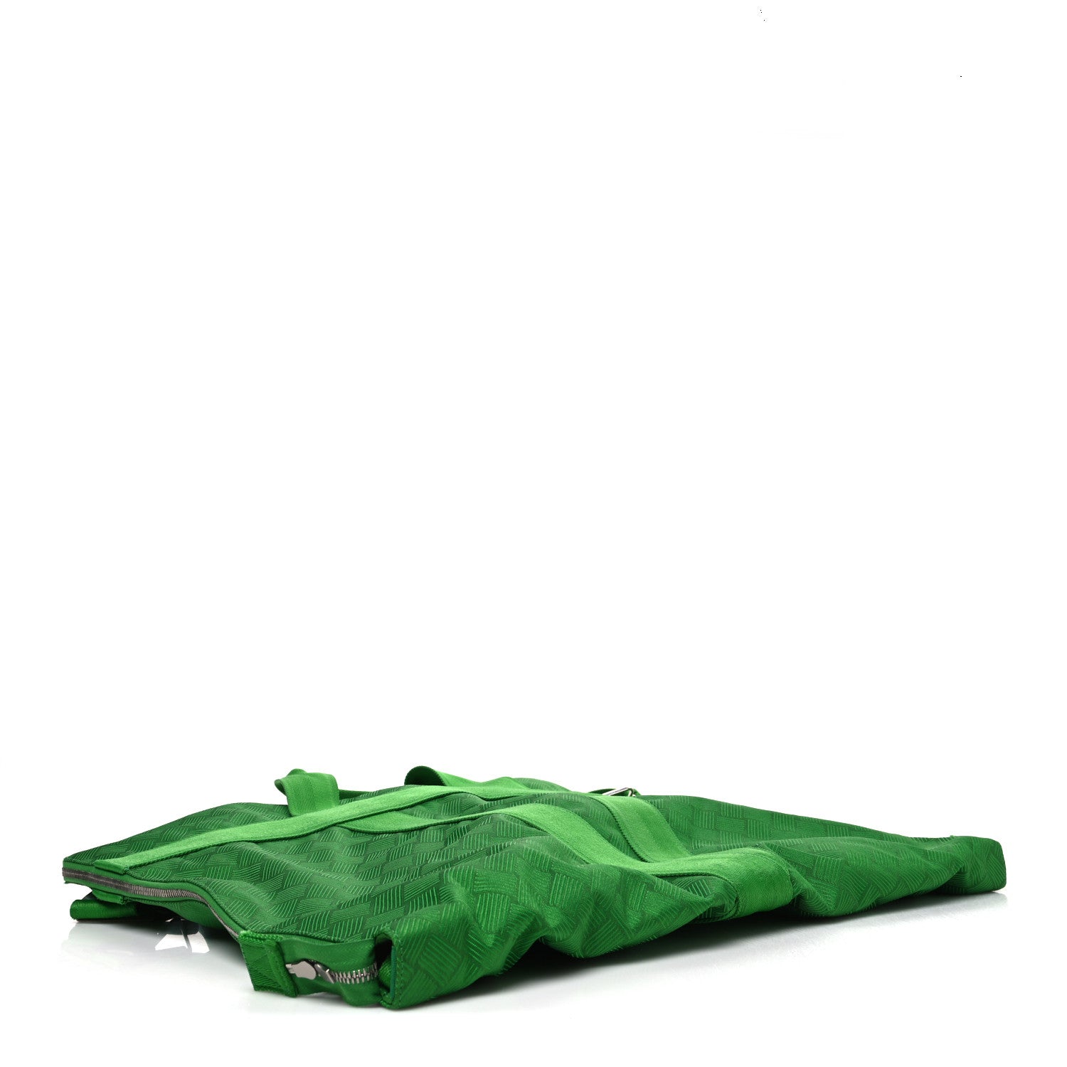 Bottega Veneta Econyl Jacquard Nylon Woven Pattern Garment Bag Green 3 of 10