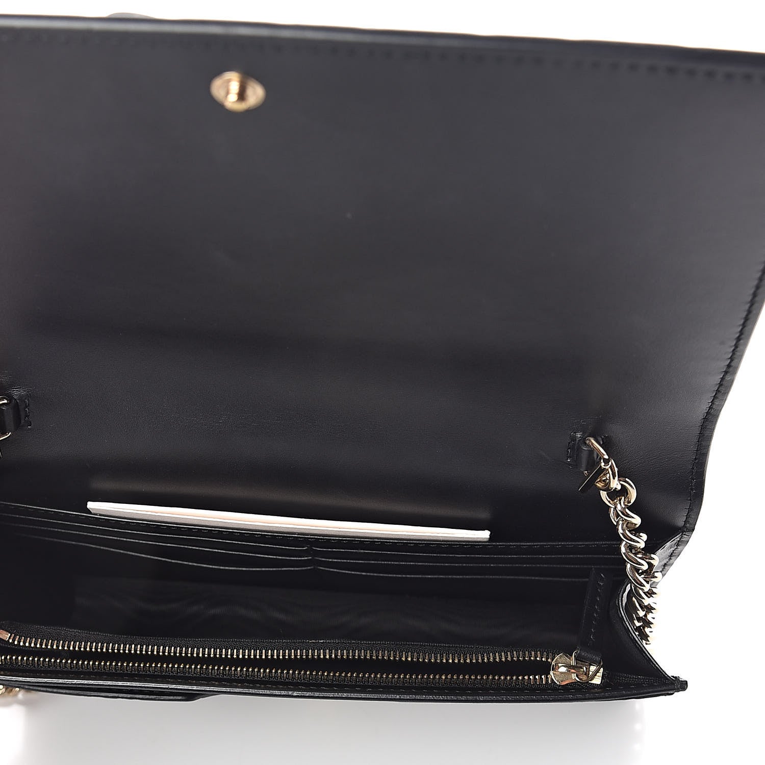 Gucci Guccissima Signature Bowy Chain Wallet Black 5 of 9