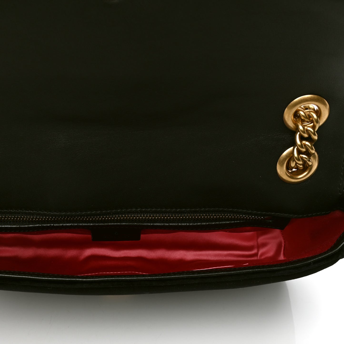 Velvet Matelasse Medium GG Marmont Shoulder Bag Black