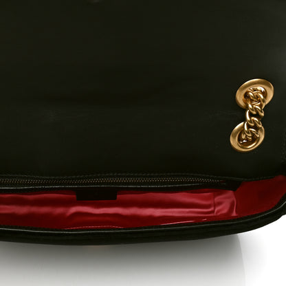 Gucci Velvet Matelasse Medium GG Marmont Shoulder Bag Black 4 of 5