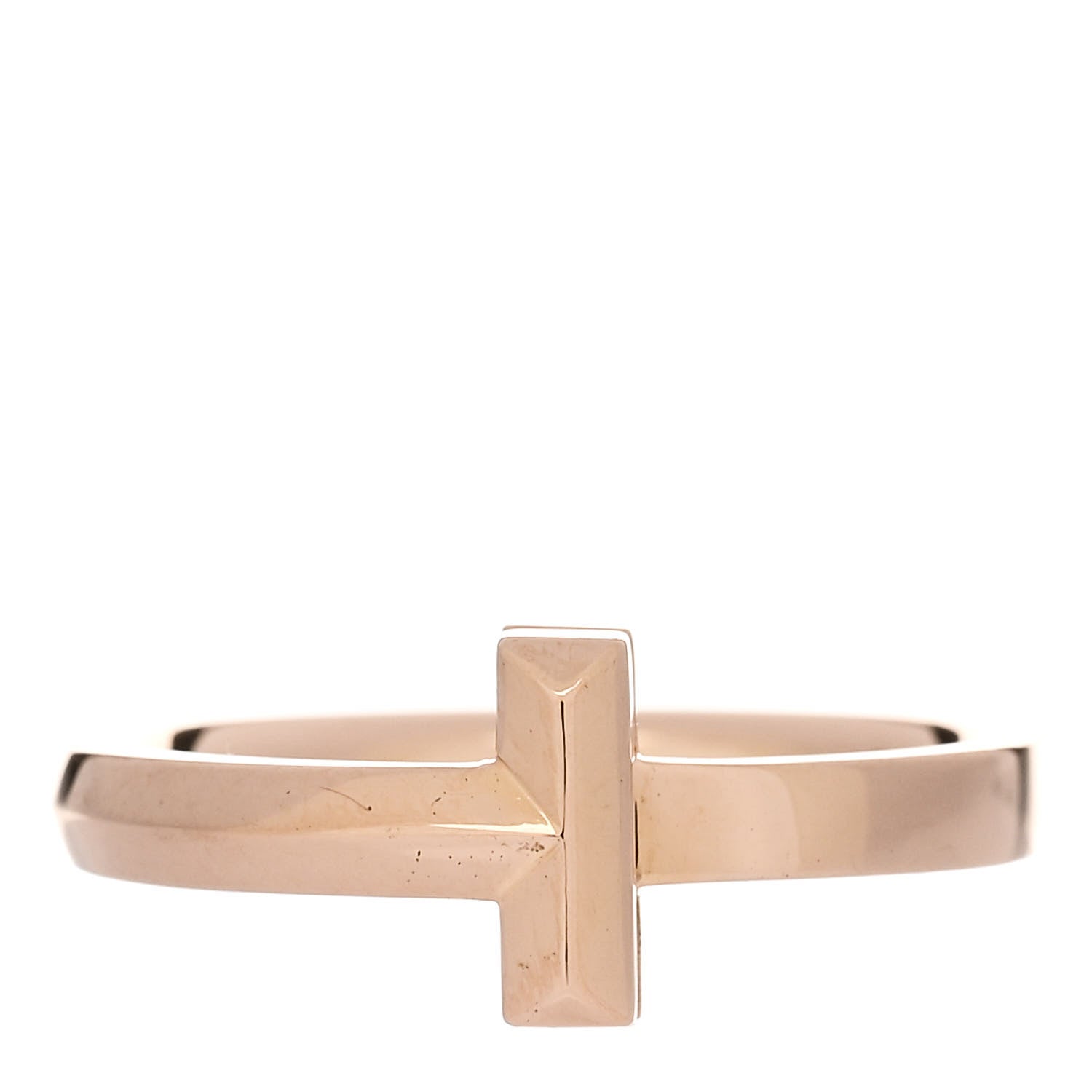 Tiffany 18K Rose Gold T T1 Ring 50 5.5 1 of 5