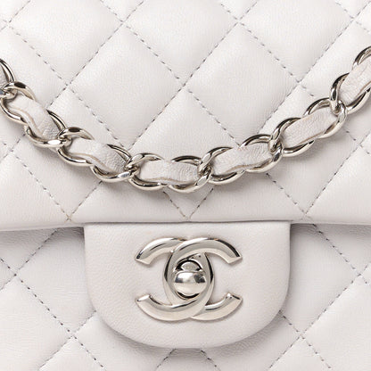 Chanel Lambskin Quilted Mini Rectangular Flap Grey 9 of 13