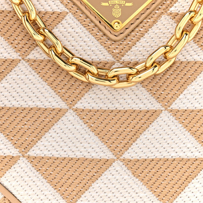 Prada Jacquard Triangolo Symbole Embroidered Mini Triangle Bag Corda Talco 7 of 10