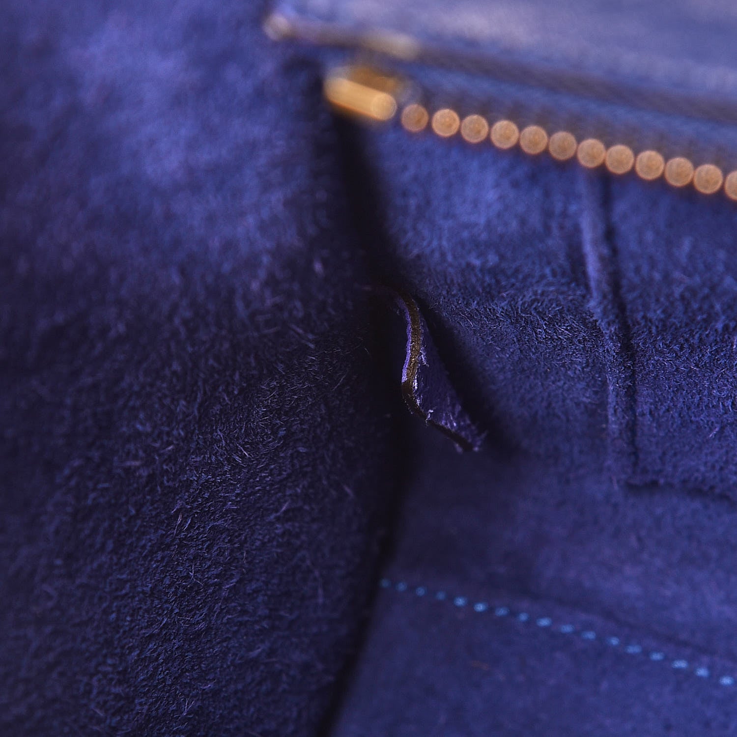 Celine Drummed Calfskin Nano Luggage Indigo 7 of 14