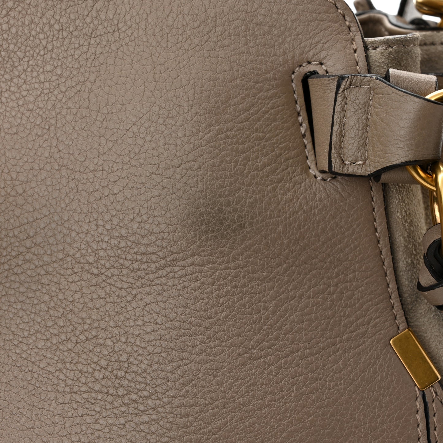 Suede Calfskin Small Owen Bucket Bag Motty Grey