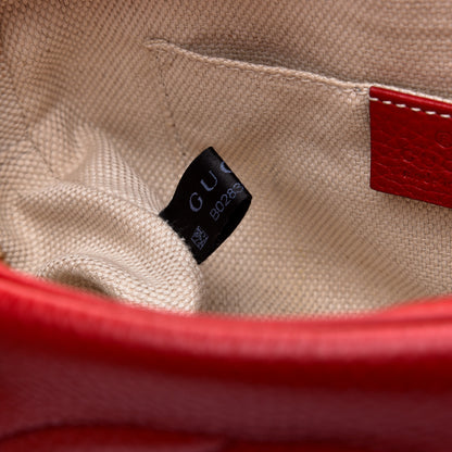Gucci Pebbled Calfskin Small Soho Disco Bag Tabasco Red 10 of 11