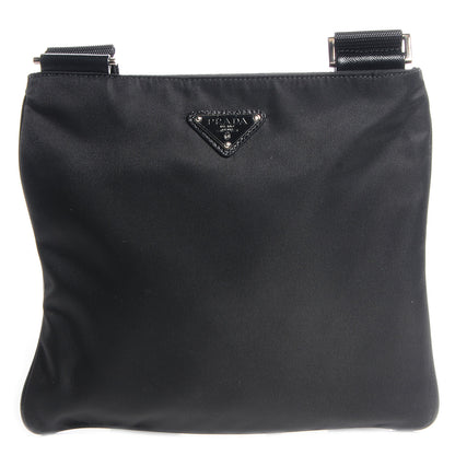 Prada Nylon Small Flat Messenger Bag Black 1 of 13