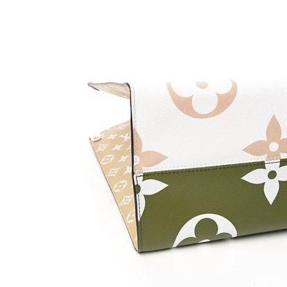 Louis Vuitton Monogram Giant Onthego GM Kaki Beige 7 of 9