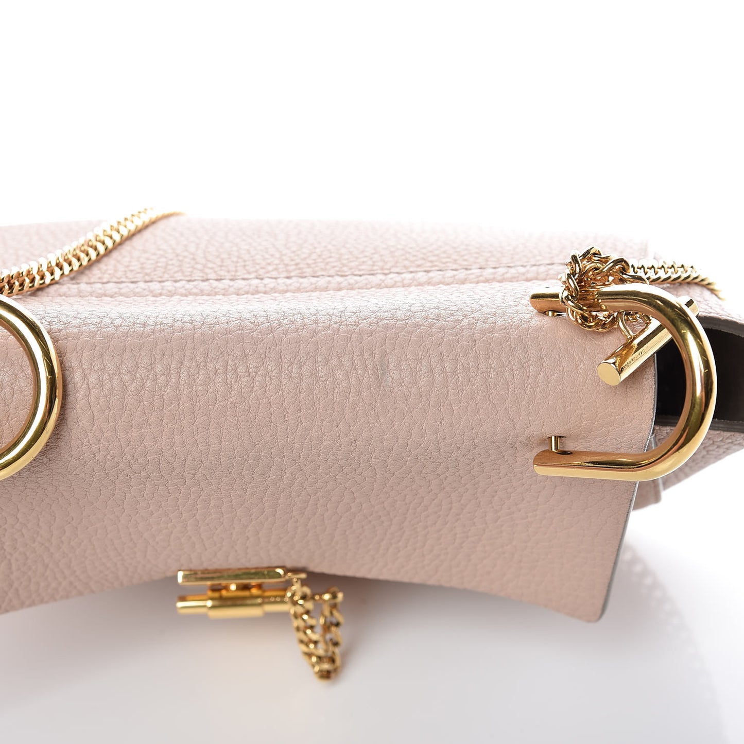 Grained Lambskin Drew Shoulder Bag Abstract White