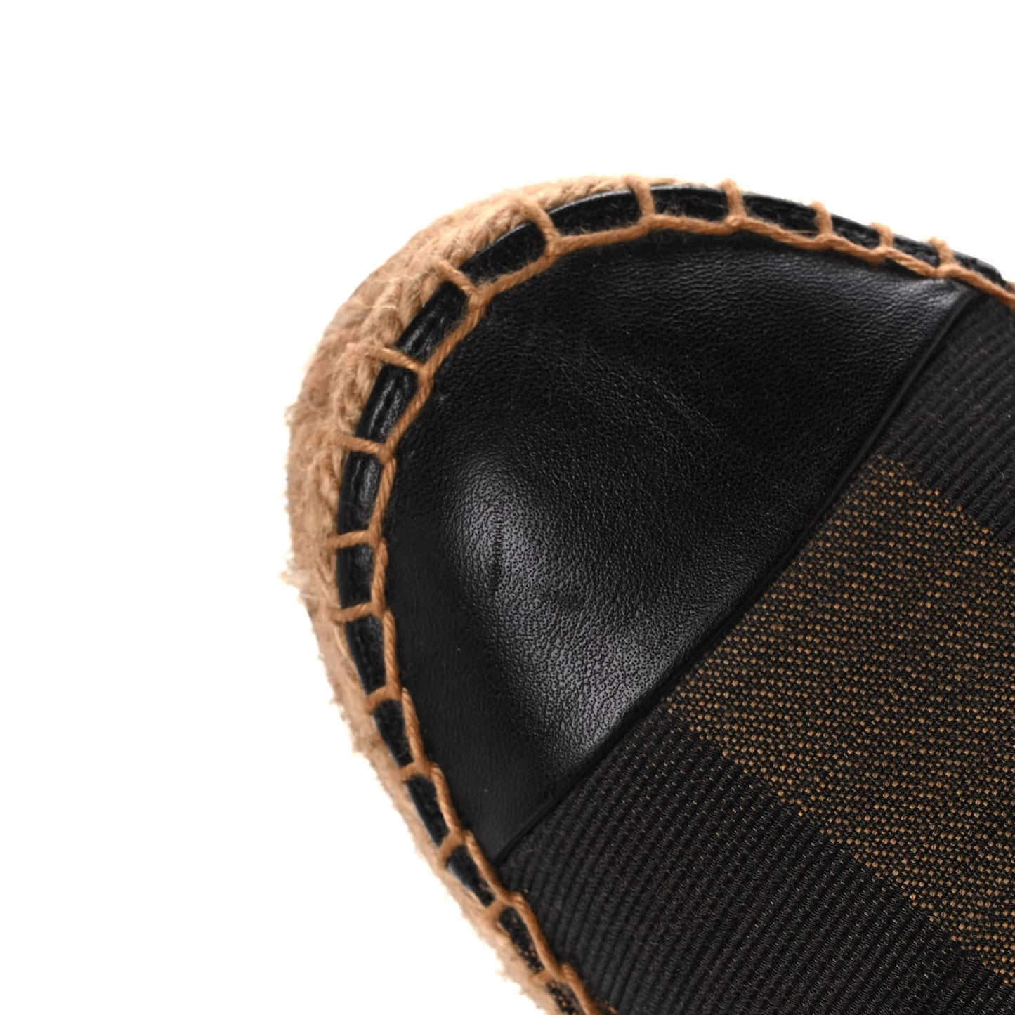 Canvas Pequin Espadrilles 38 Tobacco Black