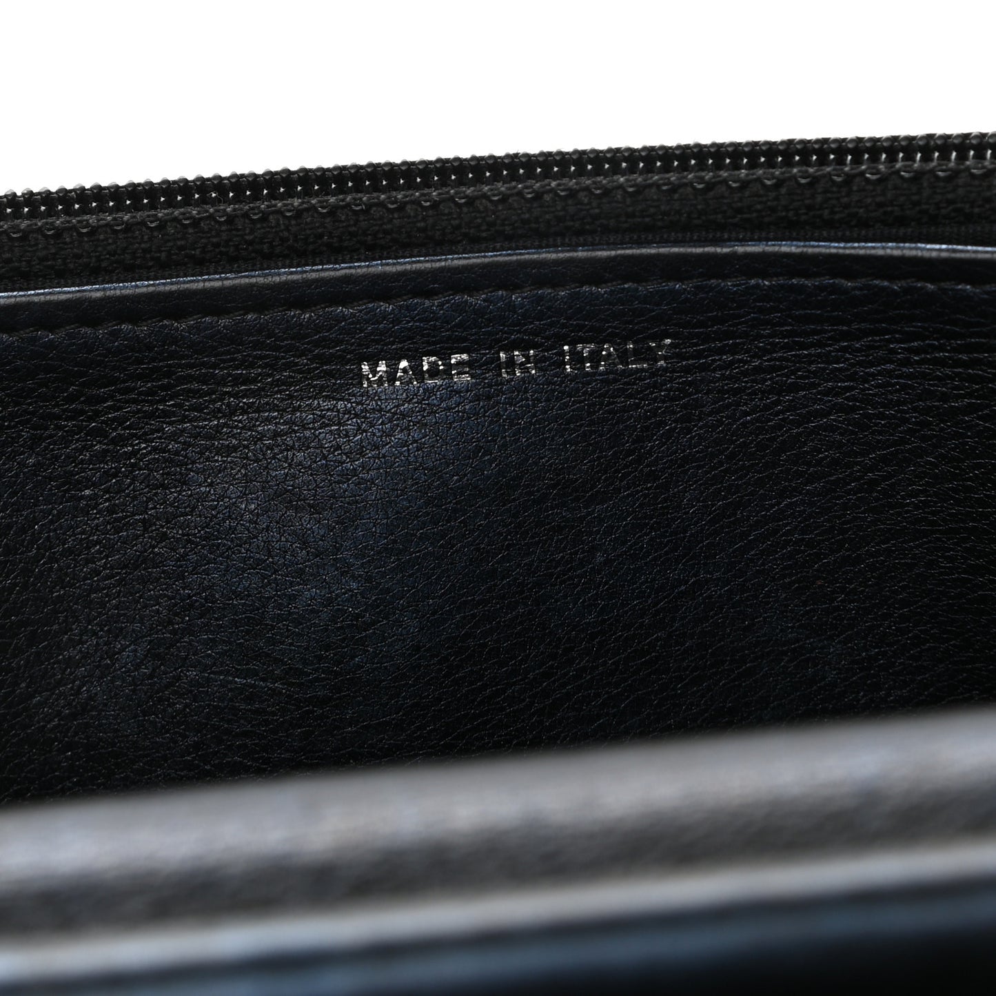 Metallic Calfskin Quilted Boy Wallet On Chain WOC Navy Blue
