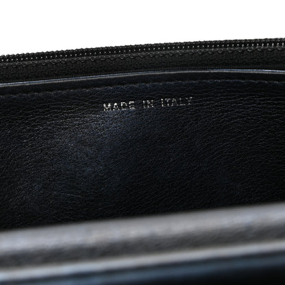 Chanel Metallic Calfskin Quilted Boy Wallet On Chain WOC Navy Blue 6 of 11