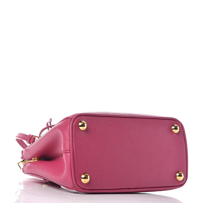 Prada Saffiano Lux Micro Galleria Double Zip Tote Fuxia 4 of 10