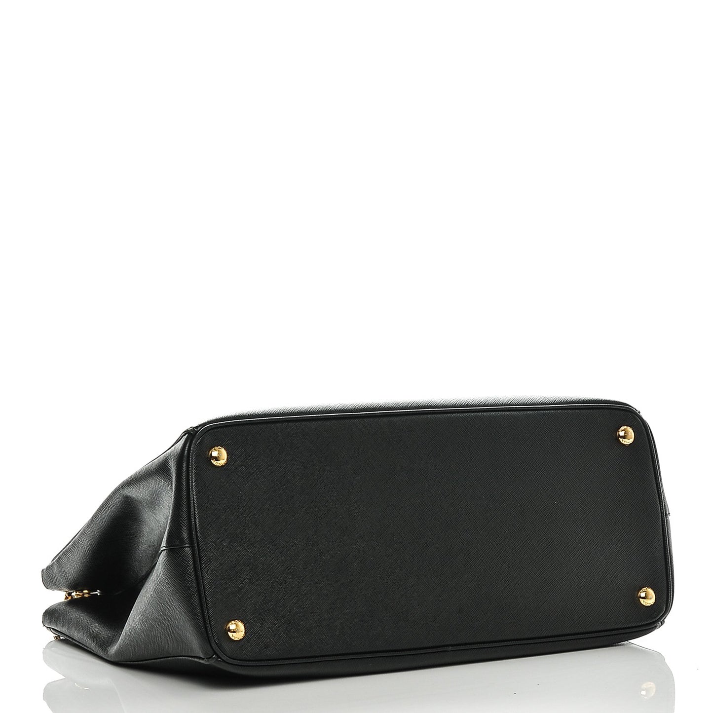 Saffiano Large Galleria Double Zip Tote Black