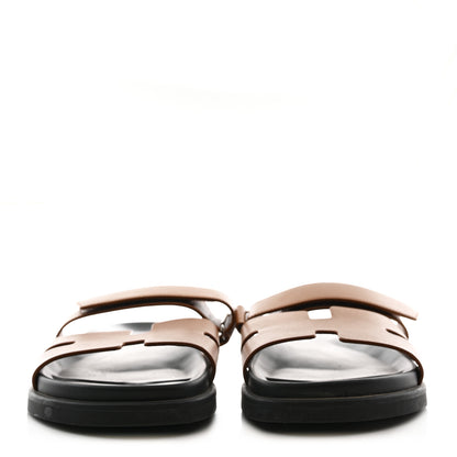 Hermes Calfskin Mens Chypre Sandals 42 Gold 2 of 10