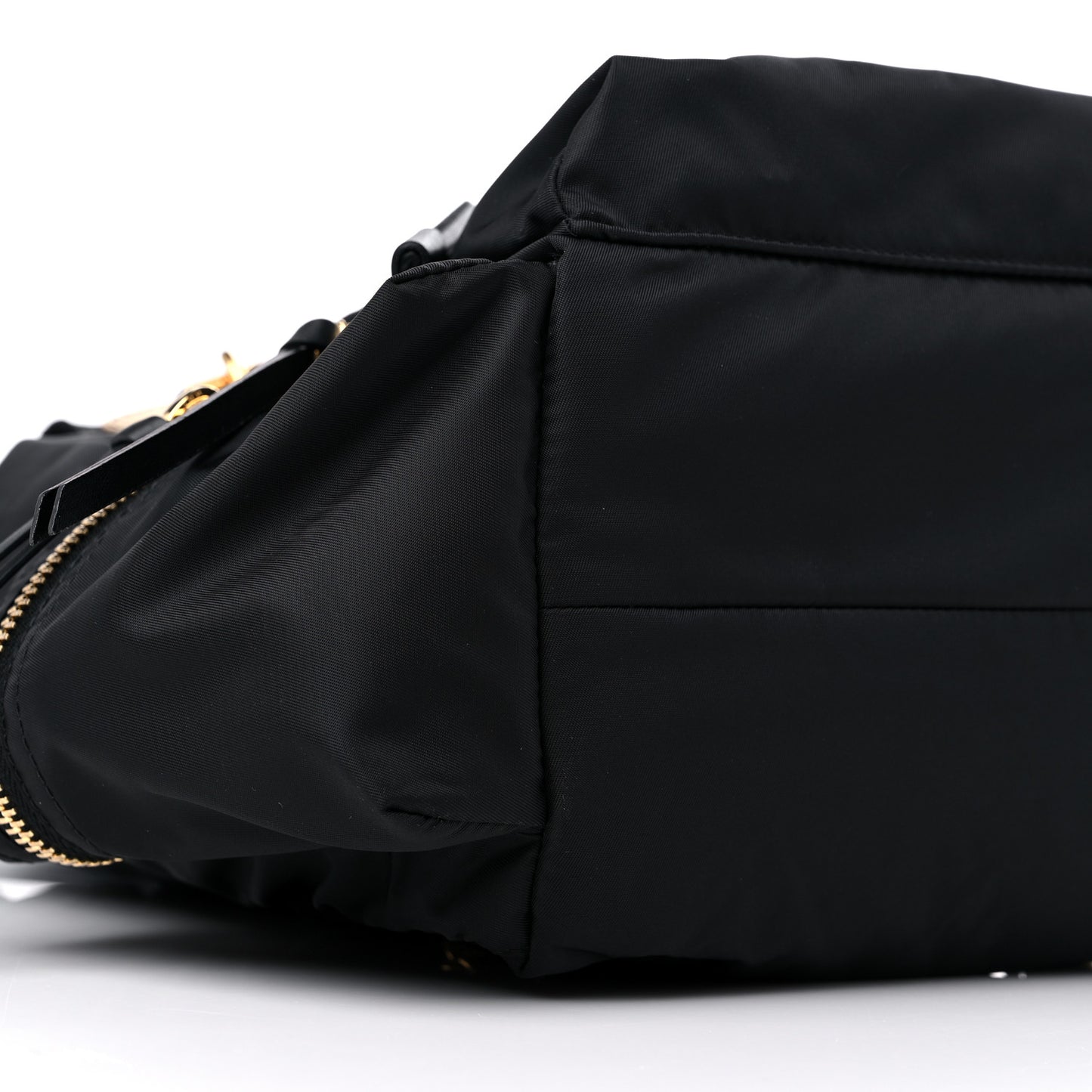 Nylon Medium Rucksack Runway Backpack Black Gold