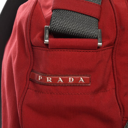 Prada Tessuto Nylon Messenger Bag Rosso 7 of 7