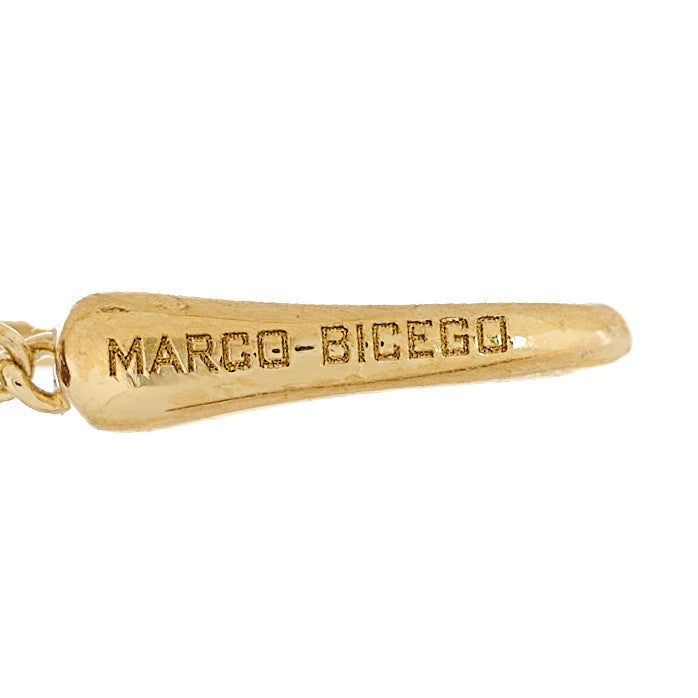 Marco Bicego 18K Yellow Gold Garnet Amethyst Africa Drop Earrings 4 of 5