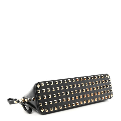 Valentino Garavani VALENTINO GARAVANI Smooth Calfskin Rockstud East West Crossbody Clutch Bag Black 4 of 10