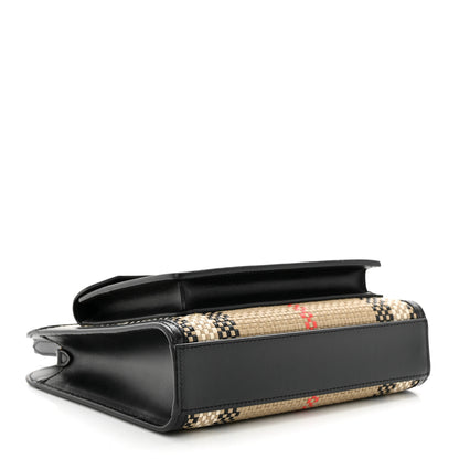 Burberry Calfskin Check Mini Pocket Bag Black 4 of 11