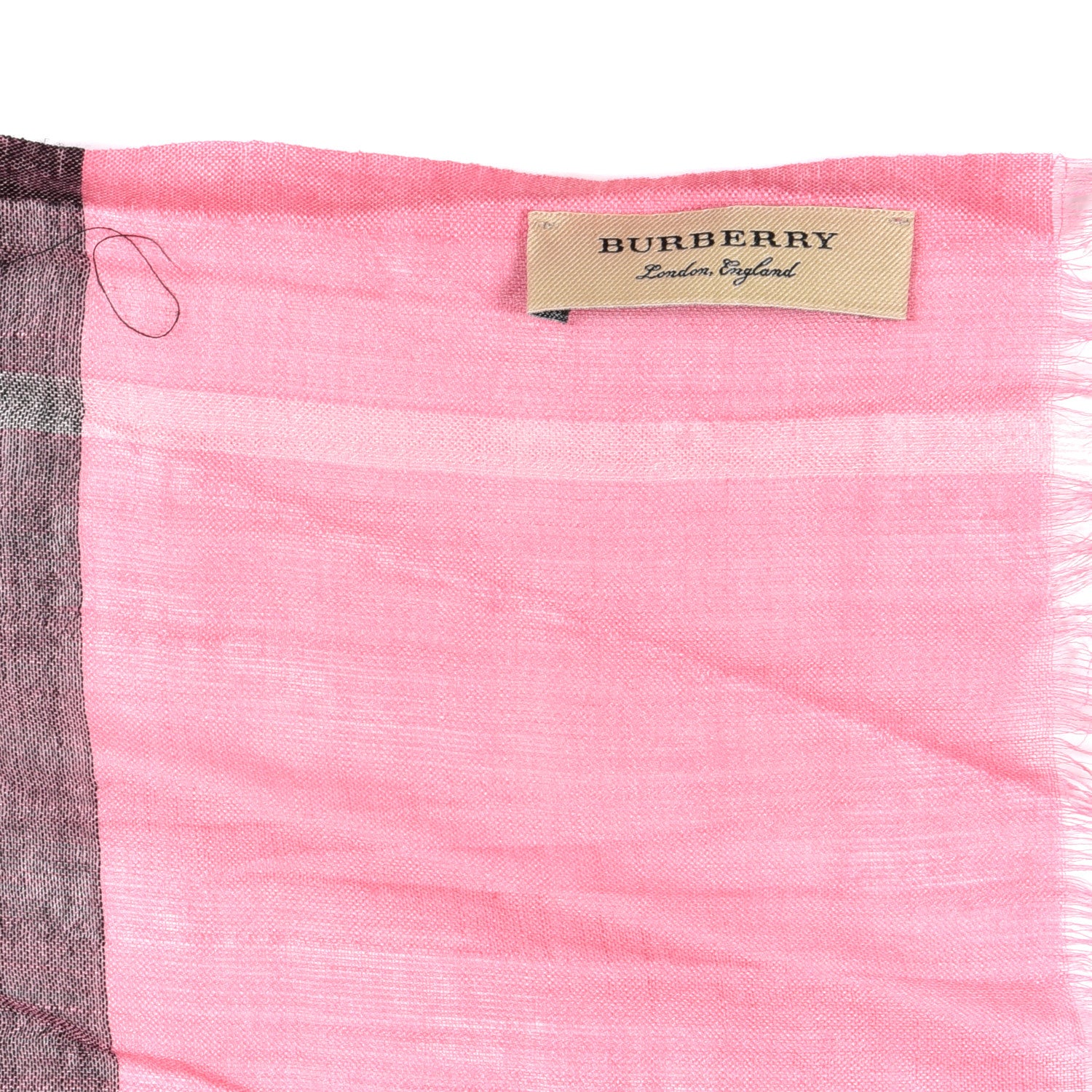 Burberry Wool Silk Gauze Giant Check ScarfPink 5 of 5