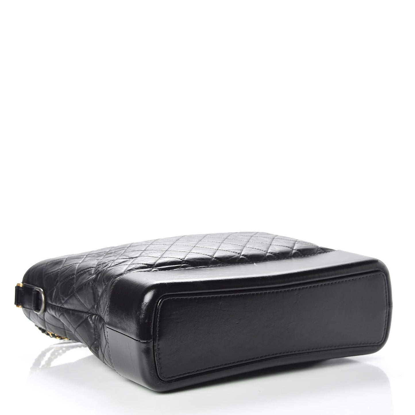 Aged Calfskin Quilted Maxi Gabrielle Hobo Black