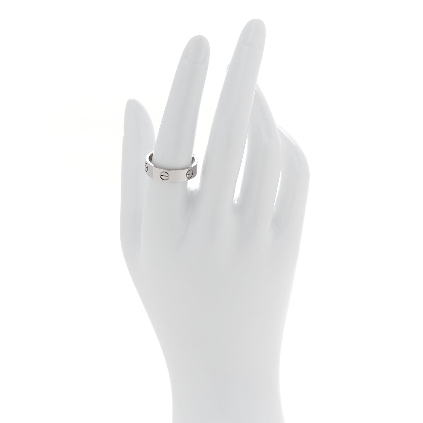 18K White Gold 5.5mm LOVE Ring 58 8.5