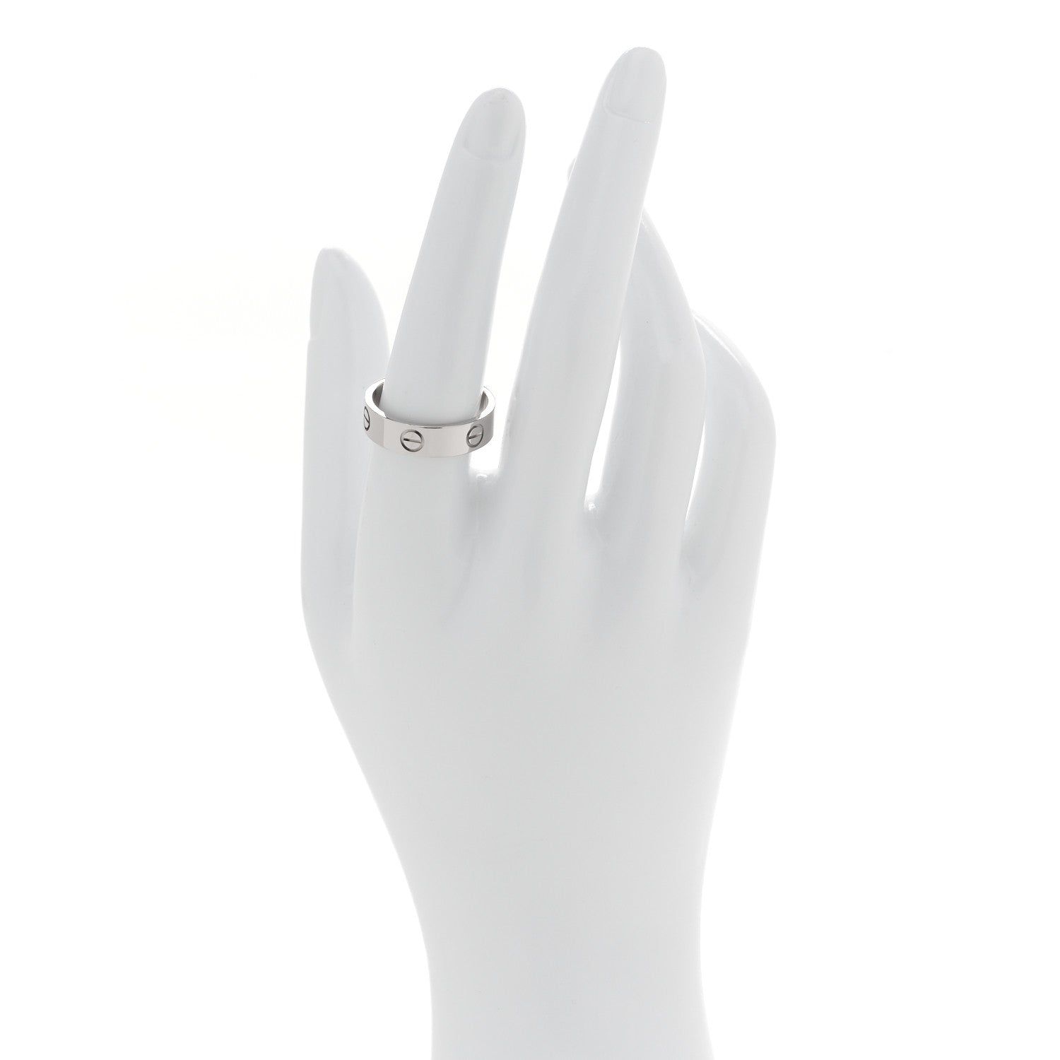 Cartier 18K White Gold 5.5mm LOVE Ring 58 8.5 2 of 5