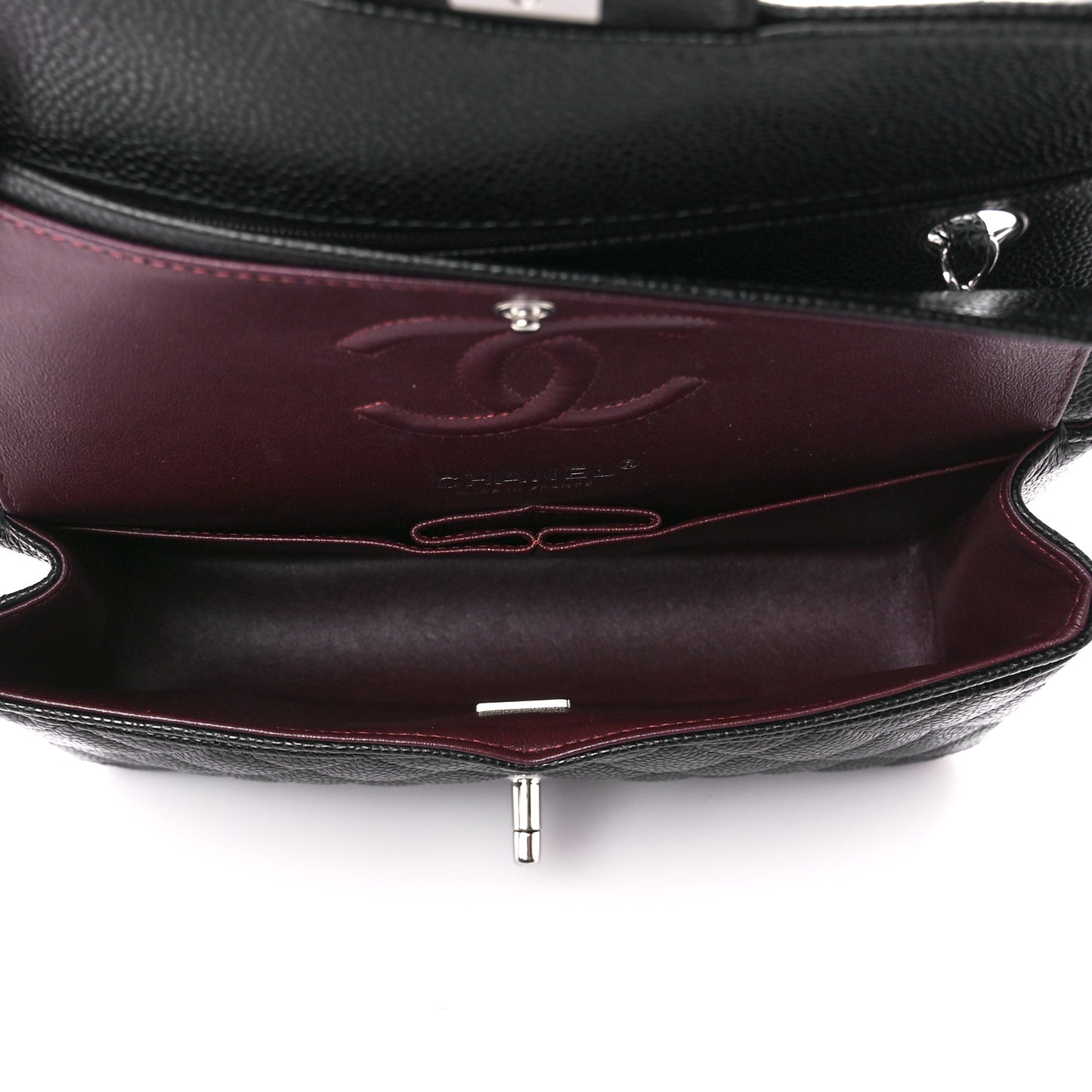 Caviar Quilted Small Double Flap Black